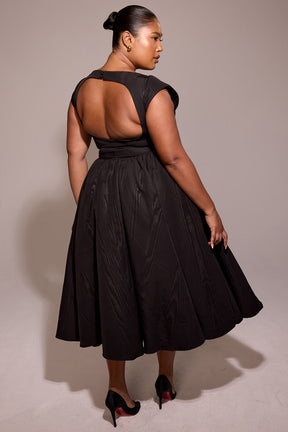 Cassiane Midikleid - Schwarz