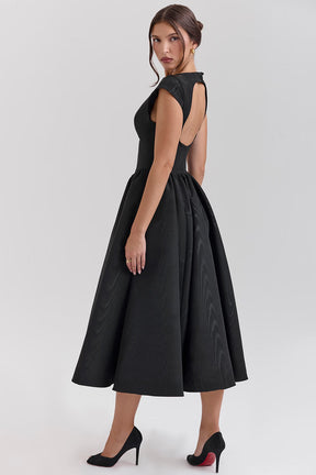 Cassiane Midikleid - Schwarz