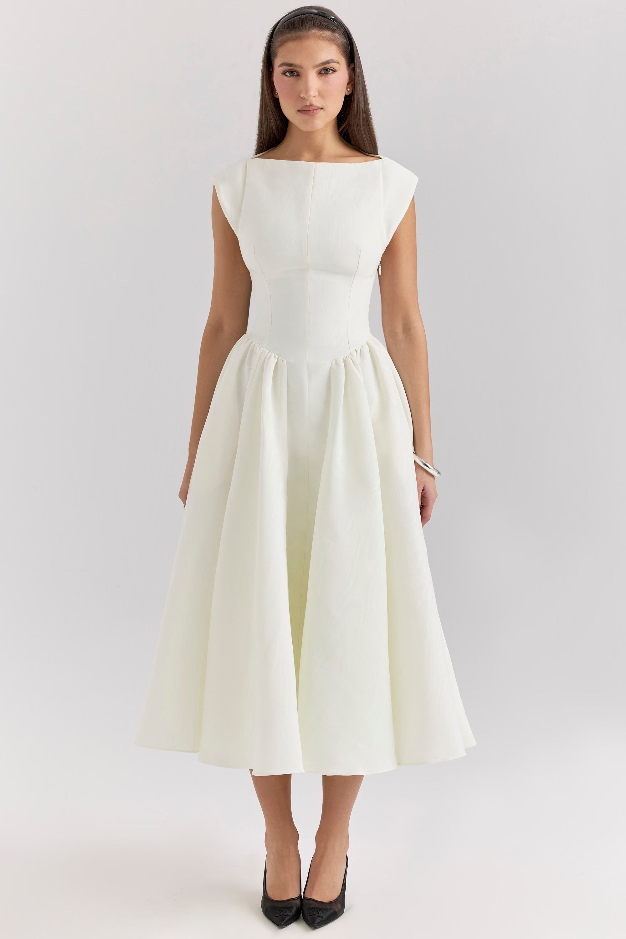 Cassiane Midikleid - Elfenbein