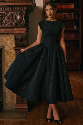 Cassiane Midikleid - Schwarz