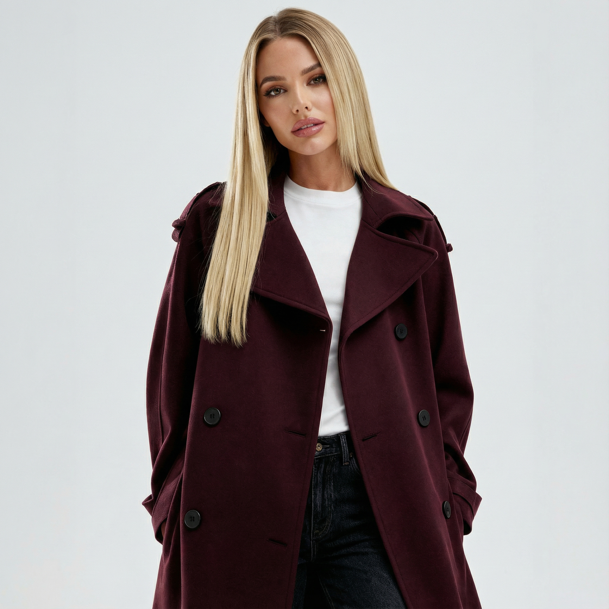 Bordeaux-Trenchcoat