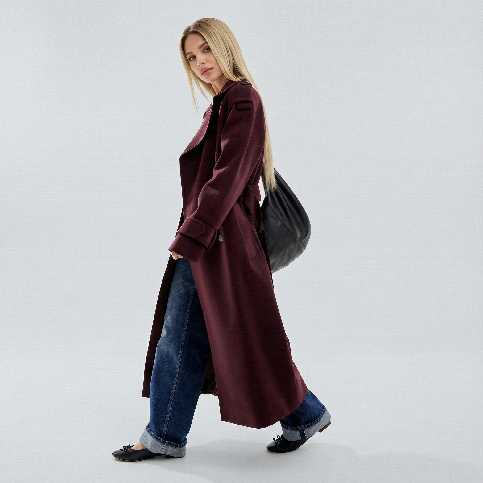 Bordeaux-Trenchcoat