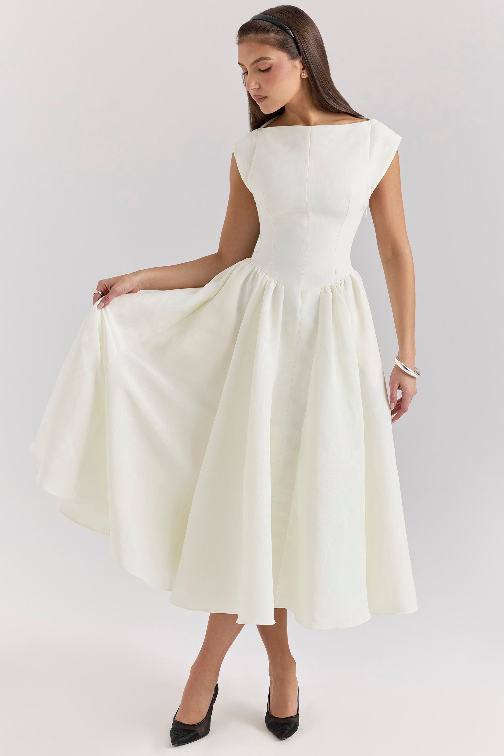 Cassiane Midikleid - Elfenbein