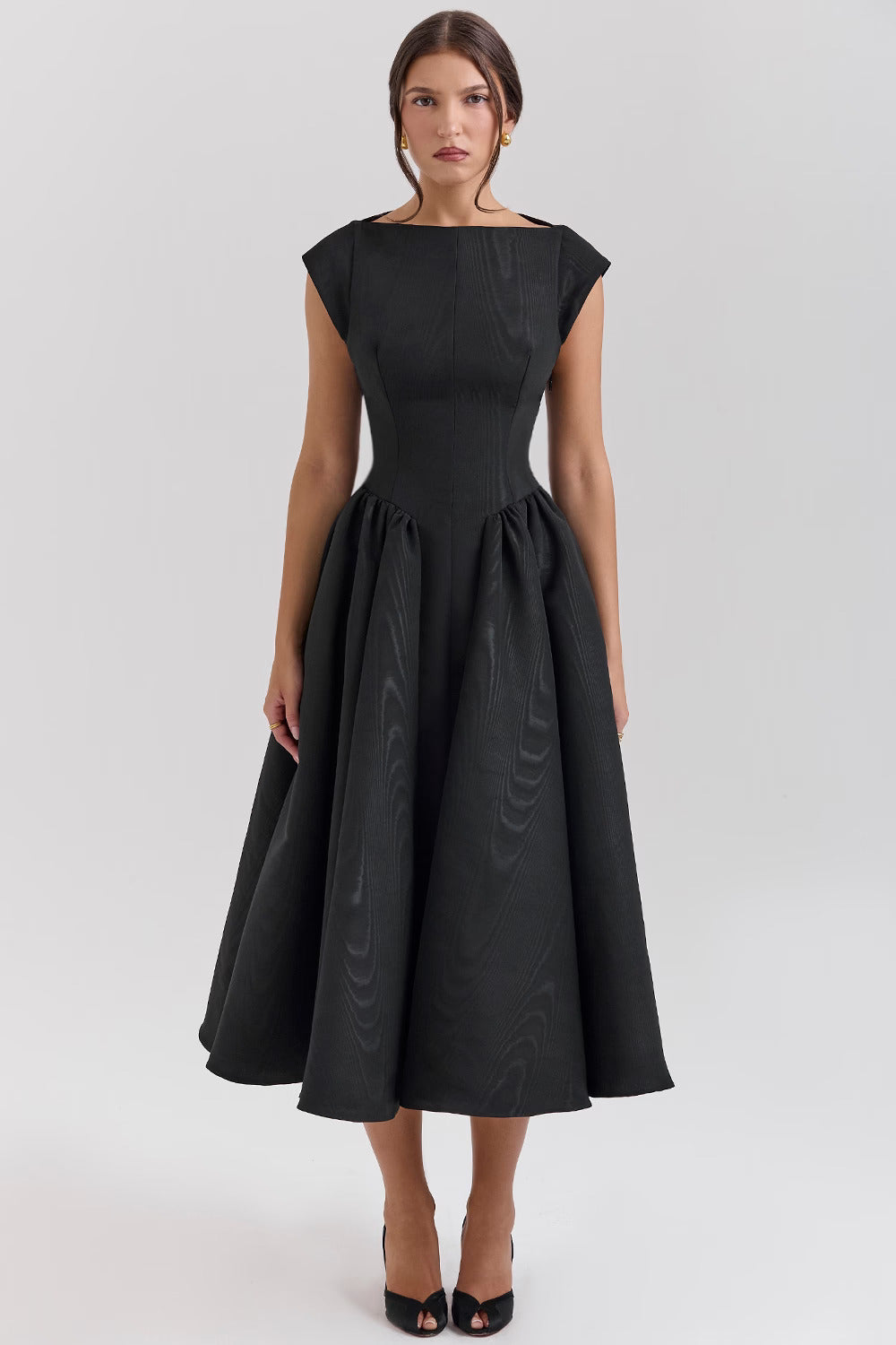 Cassiane Midikleid - Schwarz