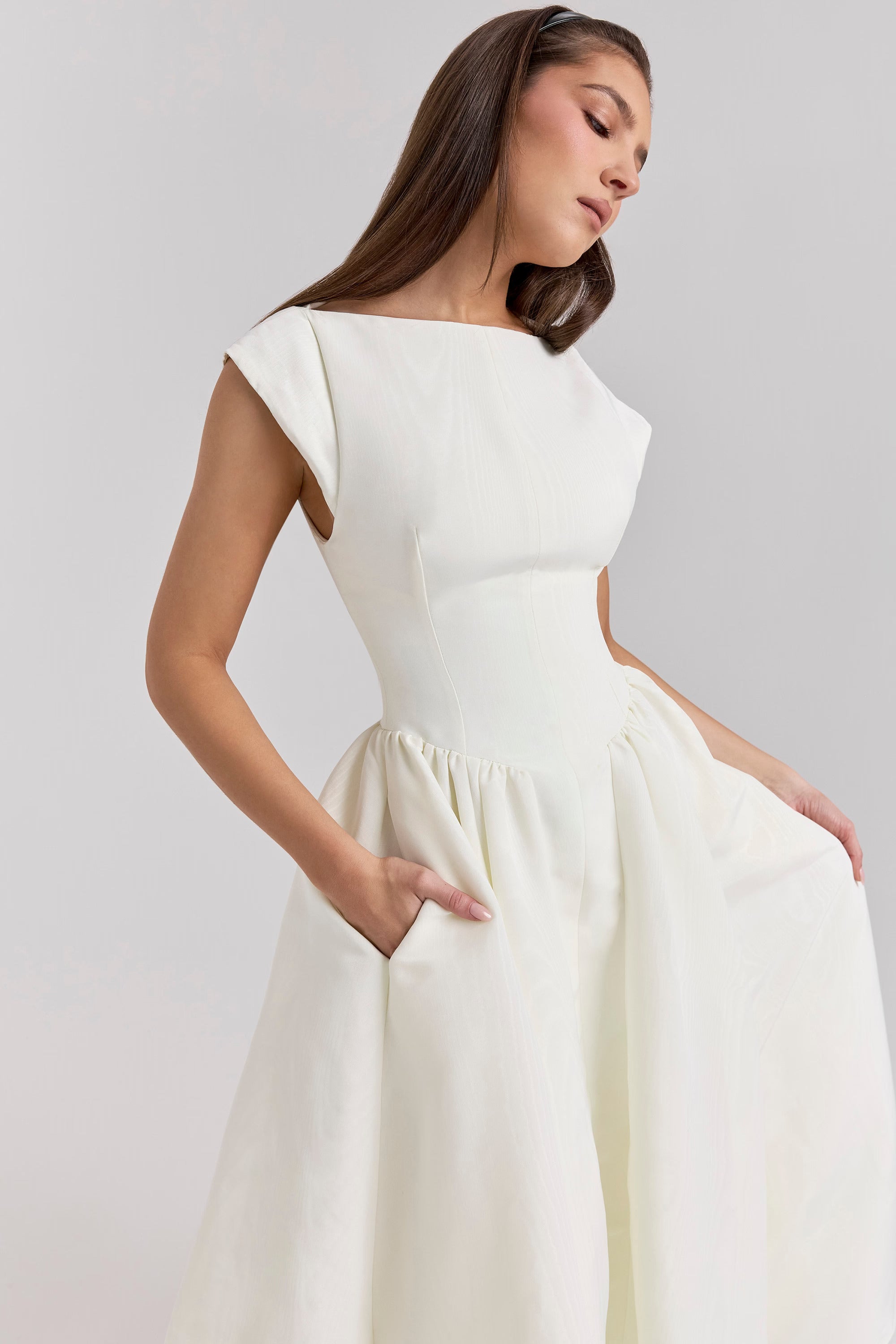 Cassiane Midikleid - Elfenbein