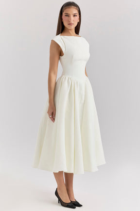 Cassiane Midikleid - Elfenbein