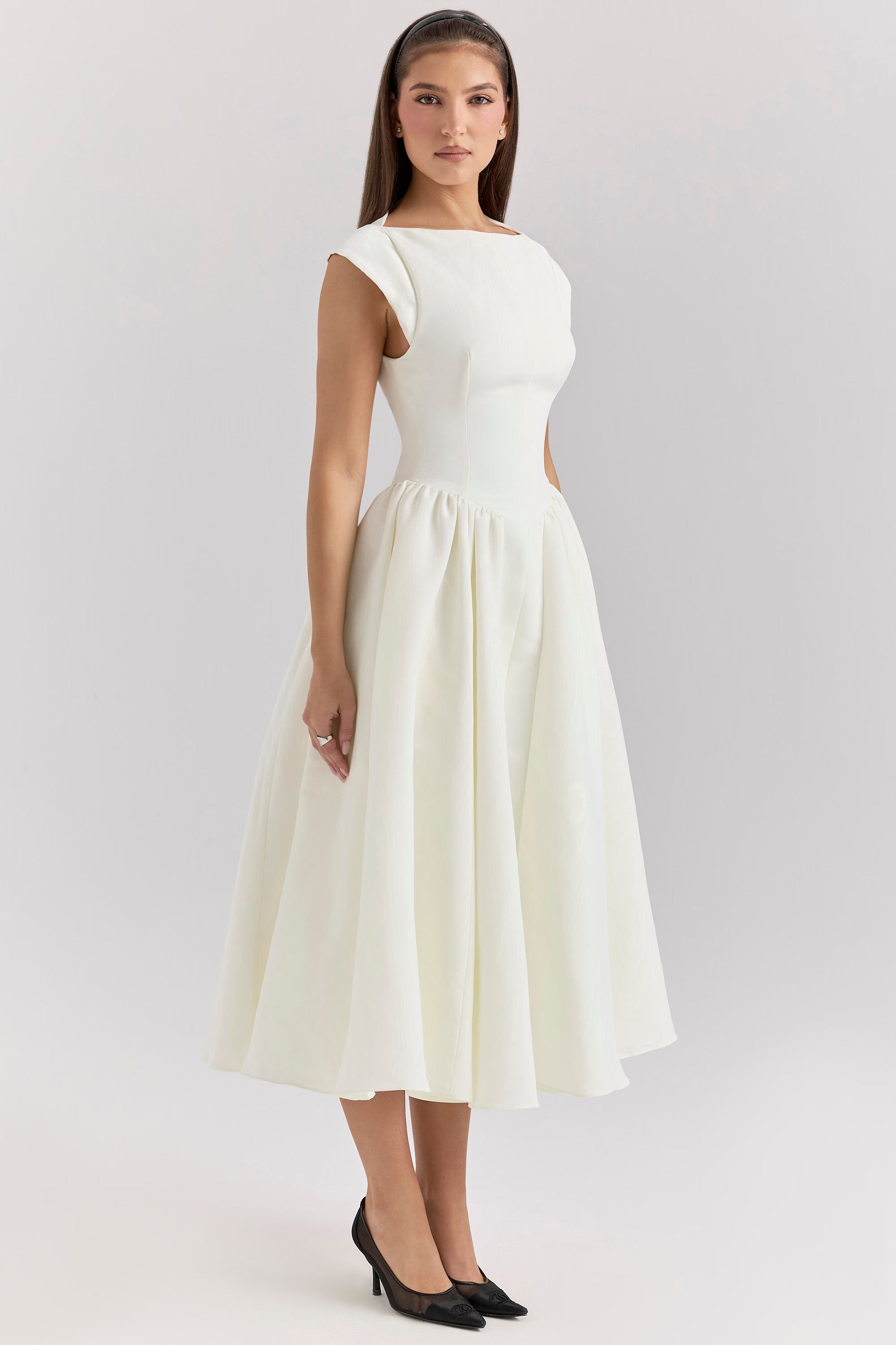 Cassiane Midikleid - Elfenbein