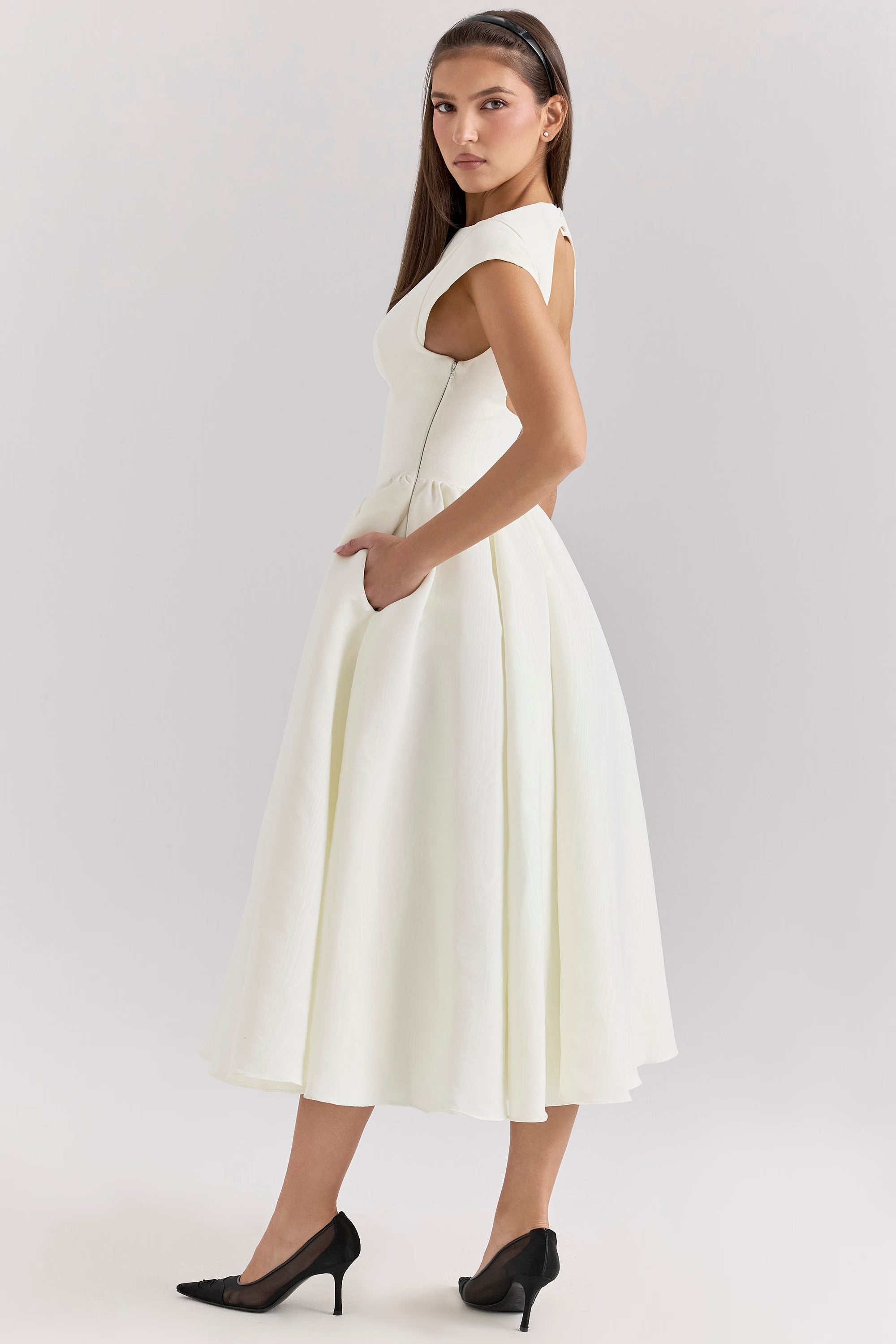 Cassiane Midikleid - Elfenbein