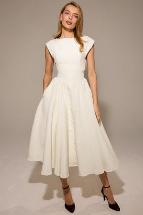 Cassiane Midikleid - Elfenbein