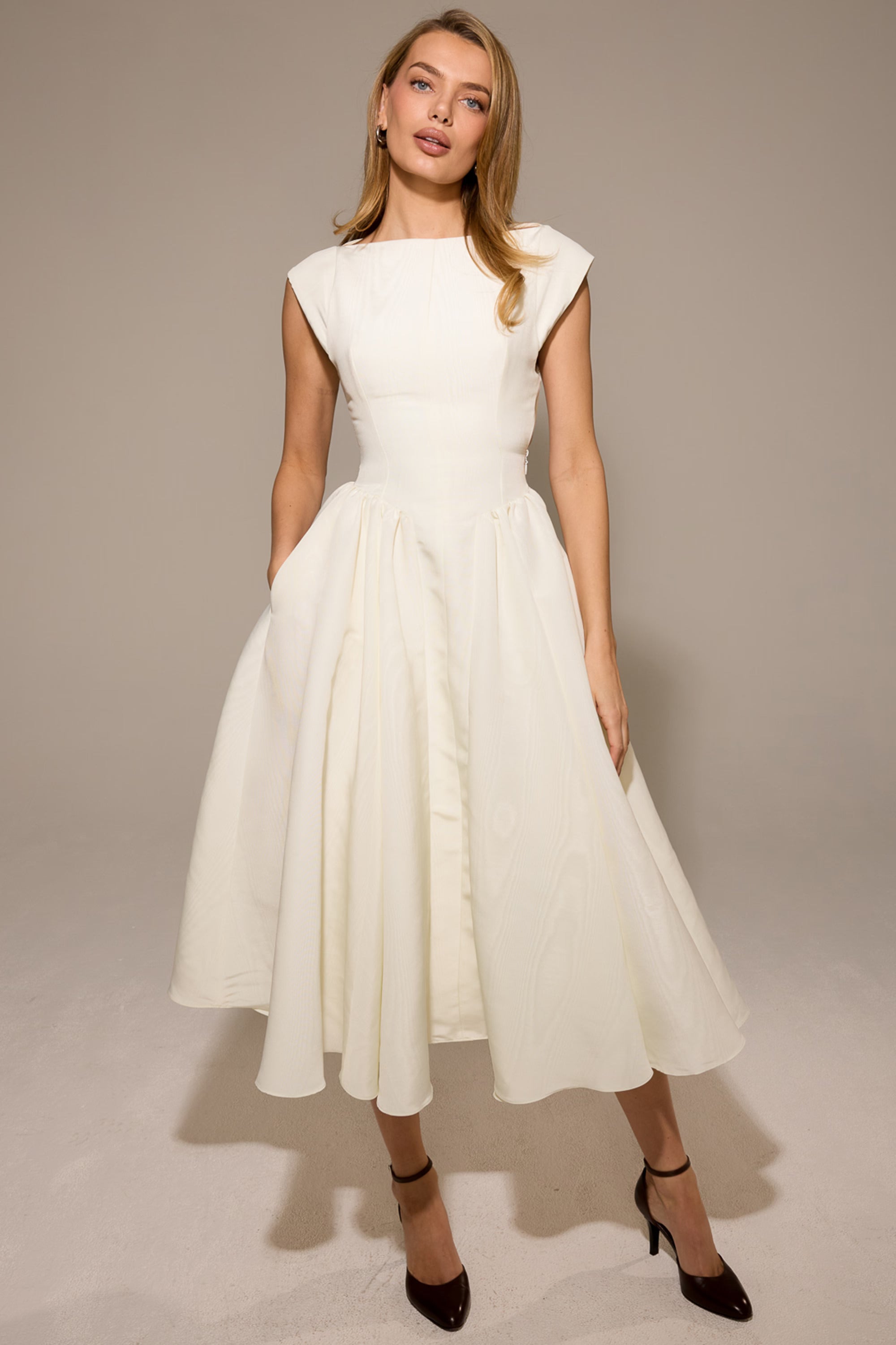 Cassiane Midikleid - Elfenbein