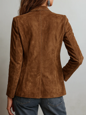 Braune Wildlederjacke