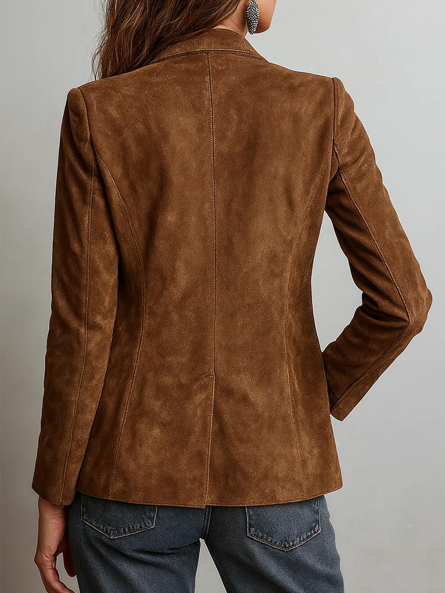 Braune Wildlederjacke