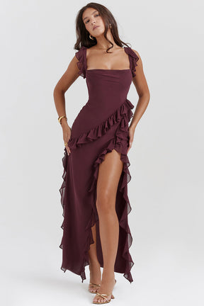 Amira Kleid – Dunkelpflaume