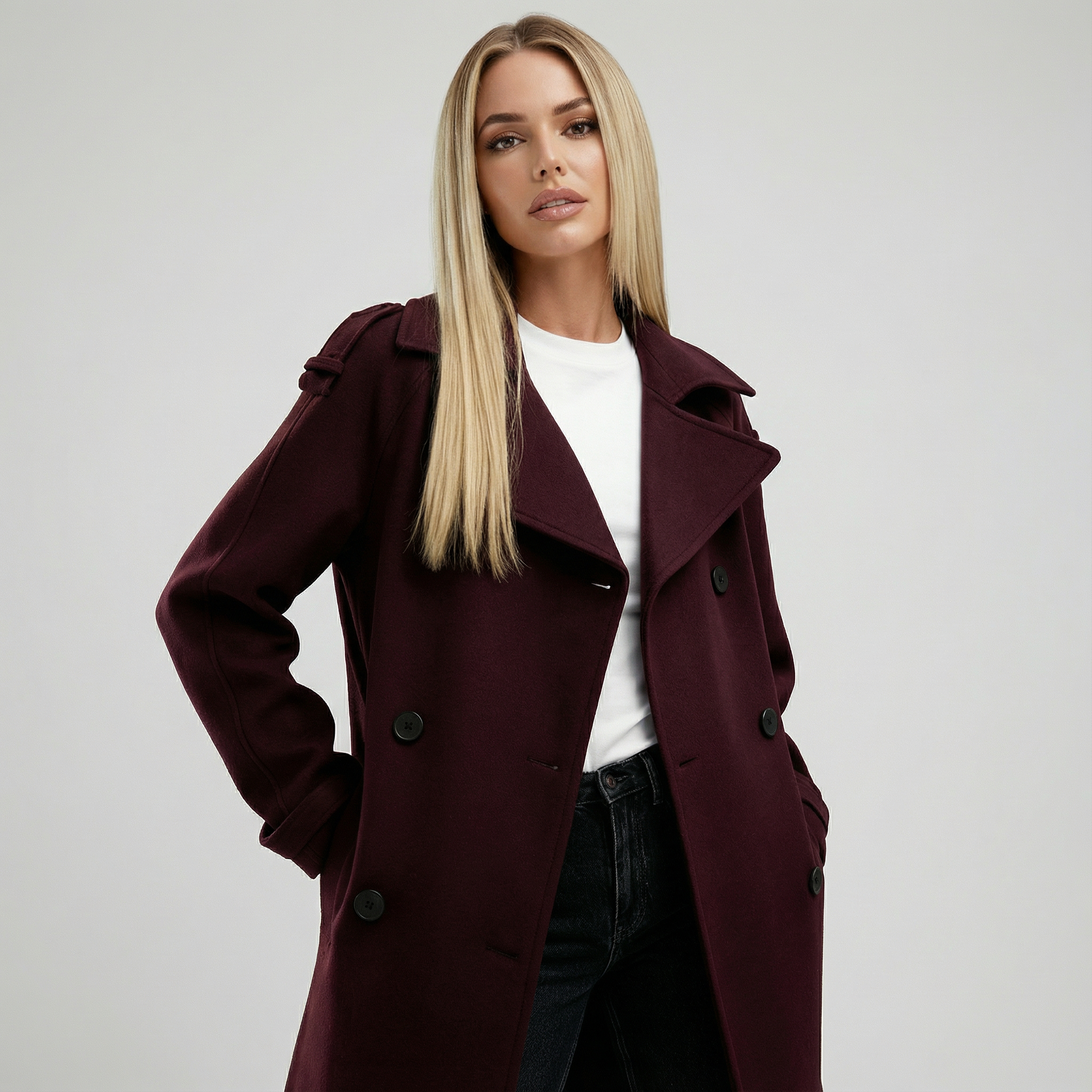 Bordeaux-Trenchcoat